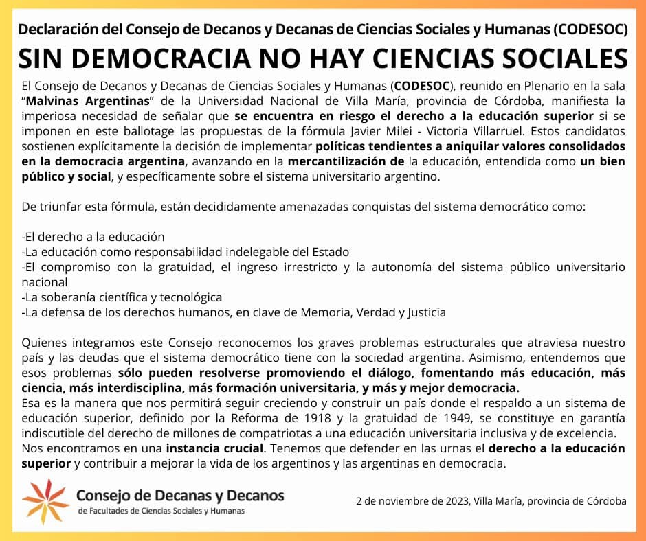 SIN DEMOCRACIA NO HAY CIENCIAS SOCIALES