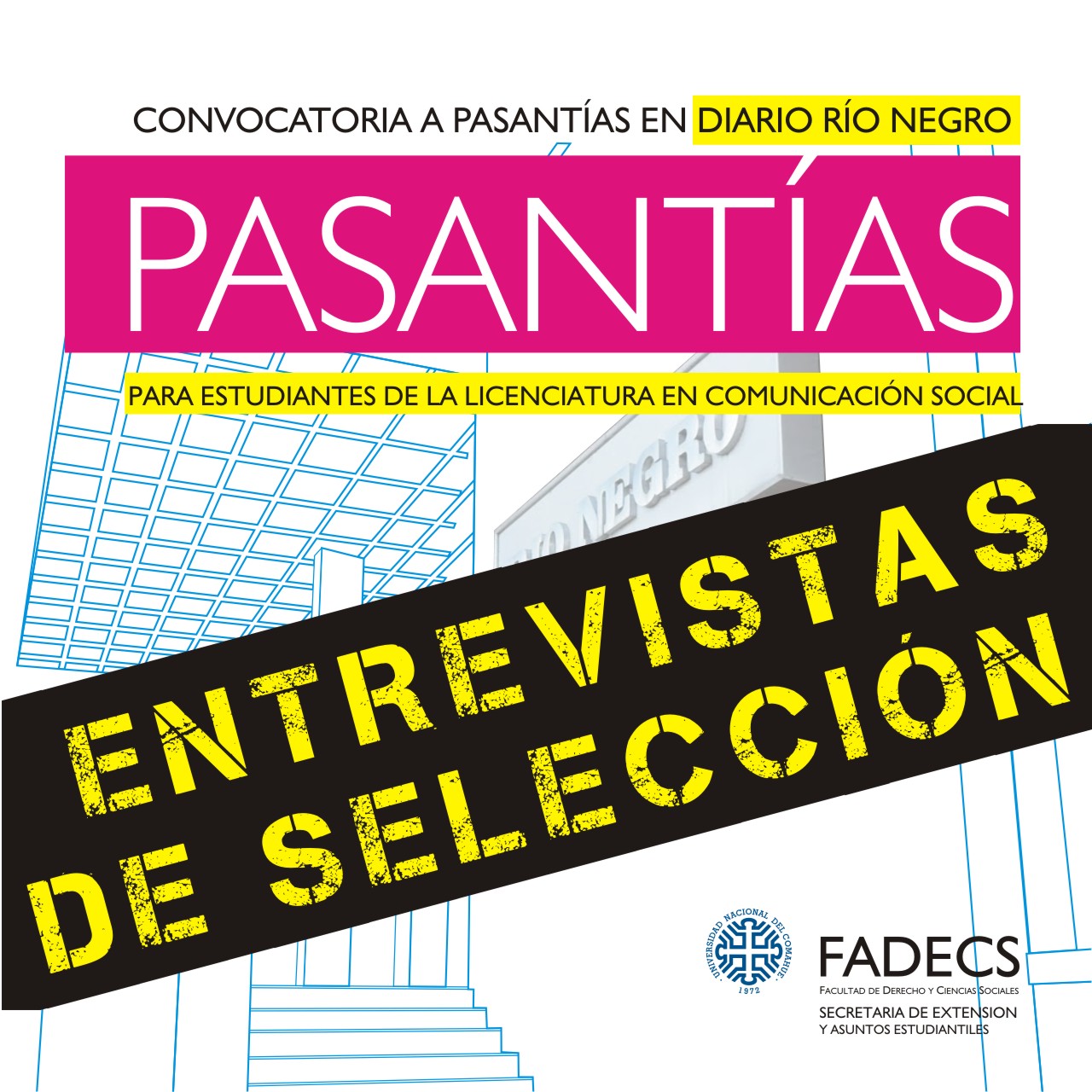 ENTREVISTAS DE SELECCIÓN PASANTÍAS EN DIARIO RÍO NEGRO 2021