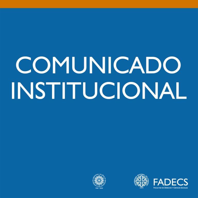 COMUNICADO INSTITUCIONAL