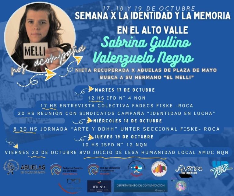 SEMANA X LA IDENTIDAD Y LA MEMORIA EN EL ALTO VALLE