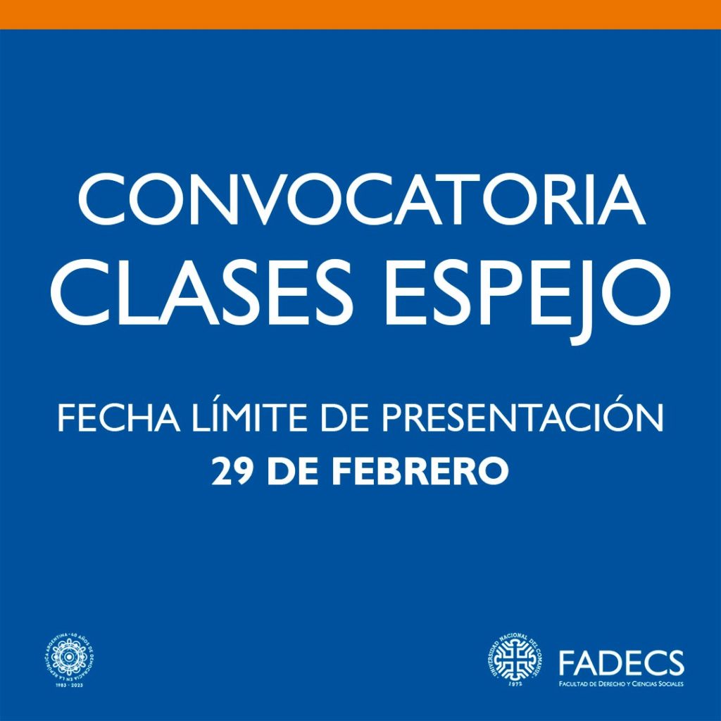 CONVOCATORIA CLASES ESPEJO