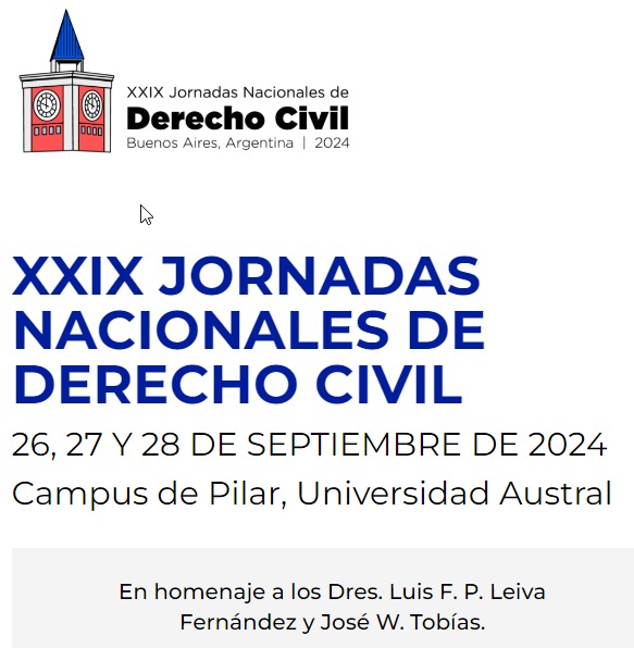 XXIX JORNADAS NACIONALES DE DERECHO CIVIL