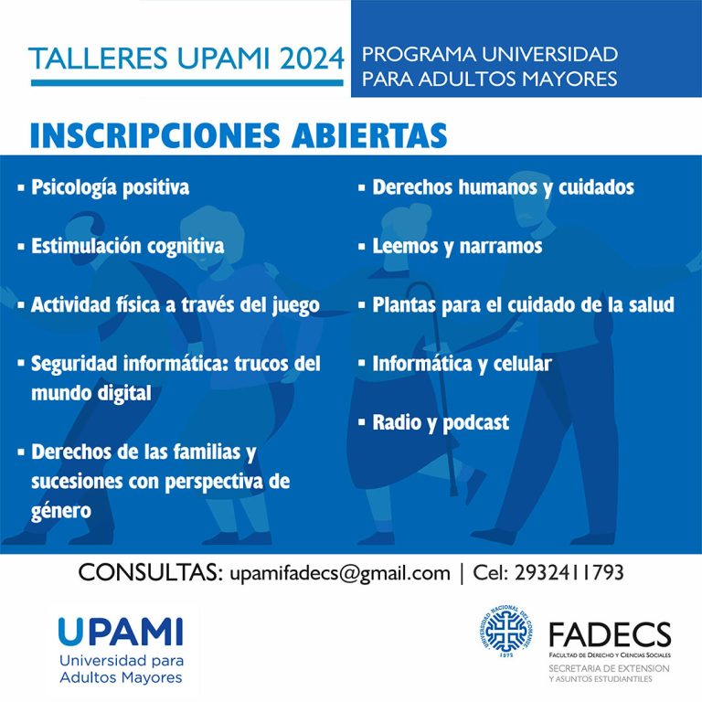 INSCRIPCIÓN A TALLERES UPAMI 2024