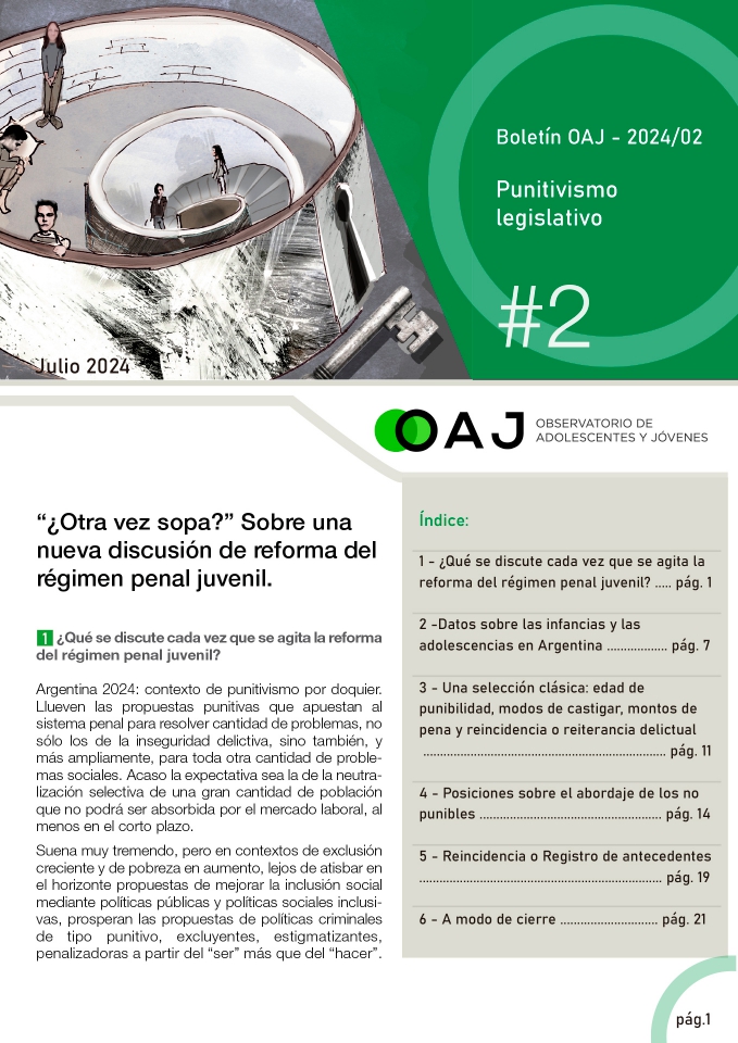 BOLETÍN DEL OBSERVATORIO DE ADOLESCENTES Y JÓVENES ABORDA REFORMA DEL RÉGIMEN PENAL JUVENIL