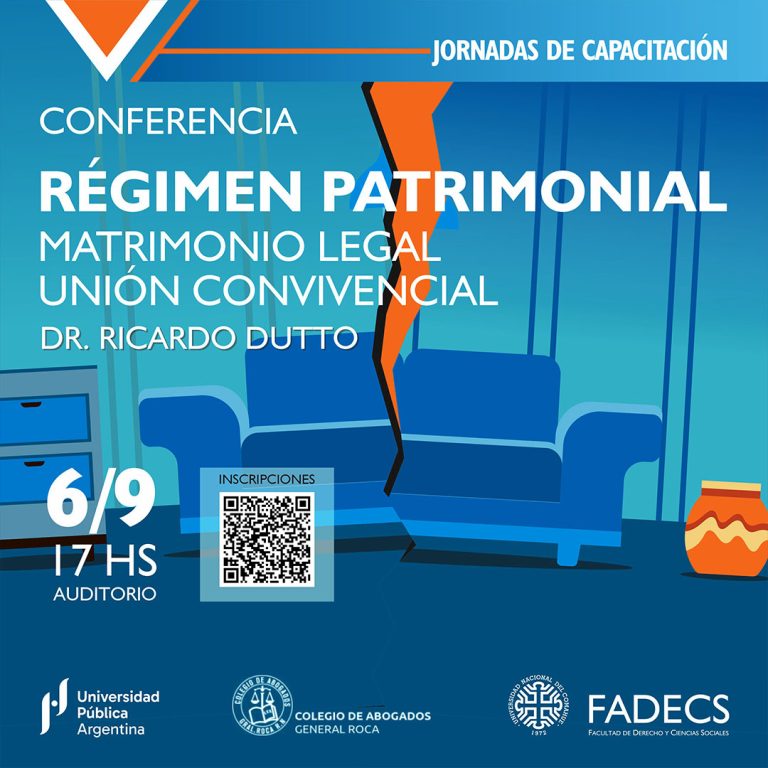 JORNADAS DE CAPACITACIÓN - CONFERENCIA RÉGIMEN PATRIMONIAL