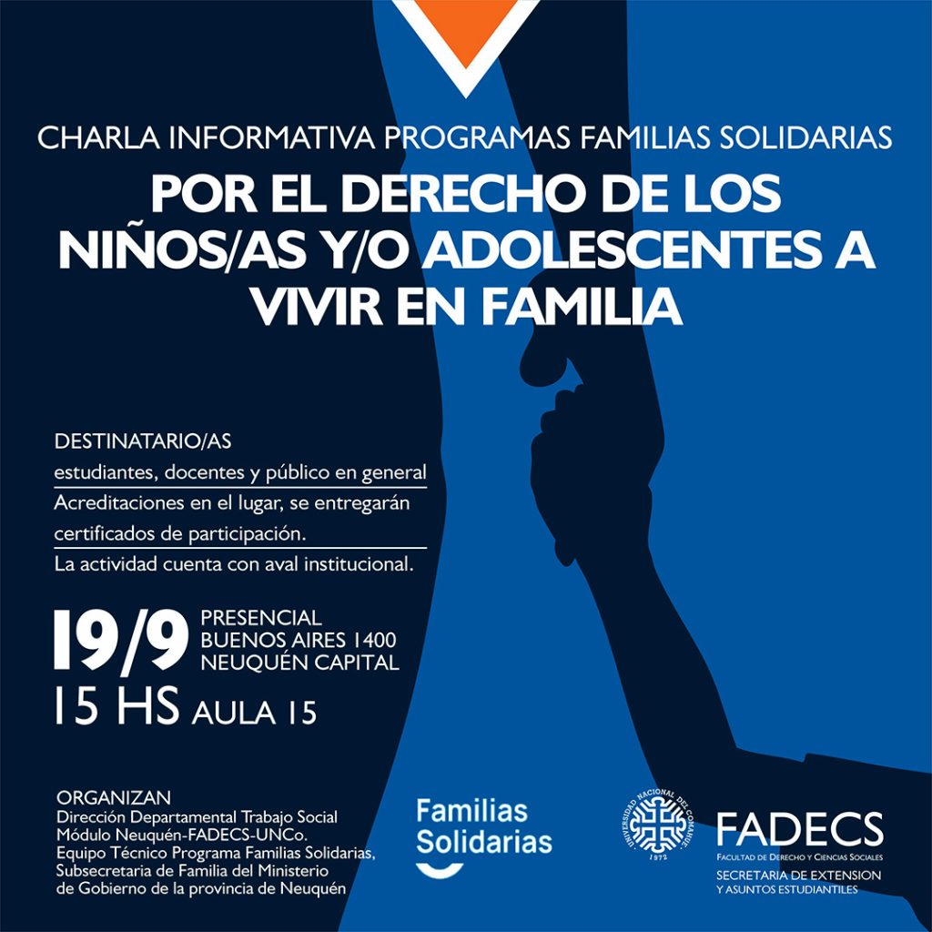 CHARLA INFORMATIVA PROGRAMAS FAMILIAS SOLIDARIAS