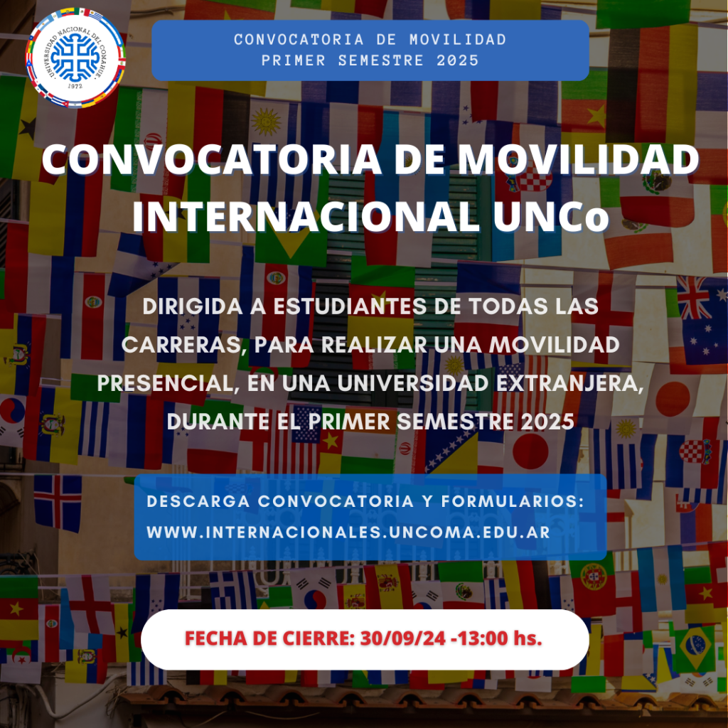 CONVOCATORIA DE MOVILIDAD INTERNACIONAL UNCo
