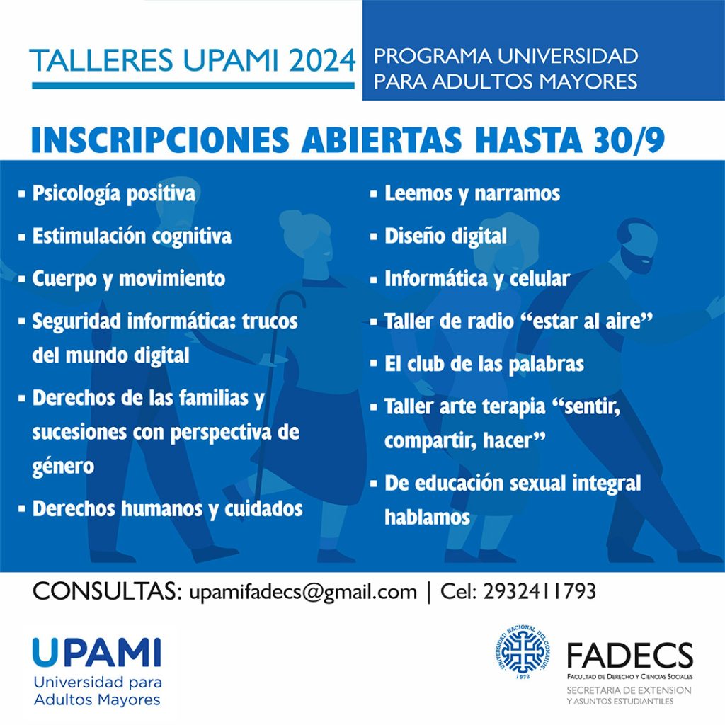 INSCRIPCIÓN A TALLERES UPAMI 2024