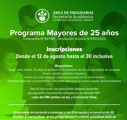 PROGRAMA MAYORES DE 25 AÑOS