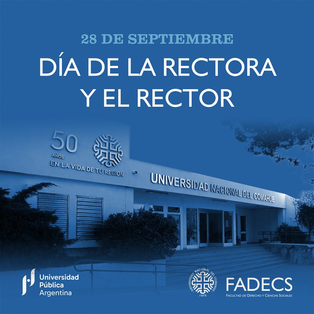 28 DE SEPTIEMBRE DÍA DEL/LA RECTOR/A