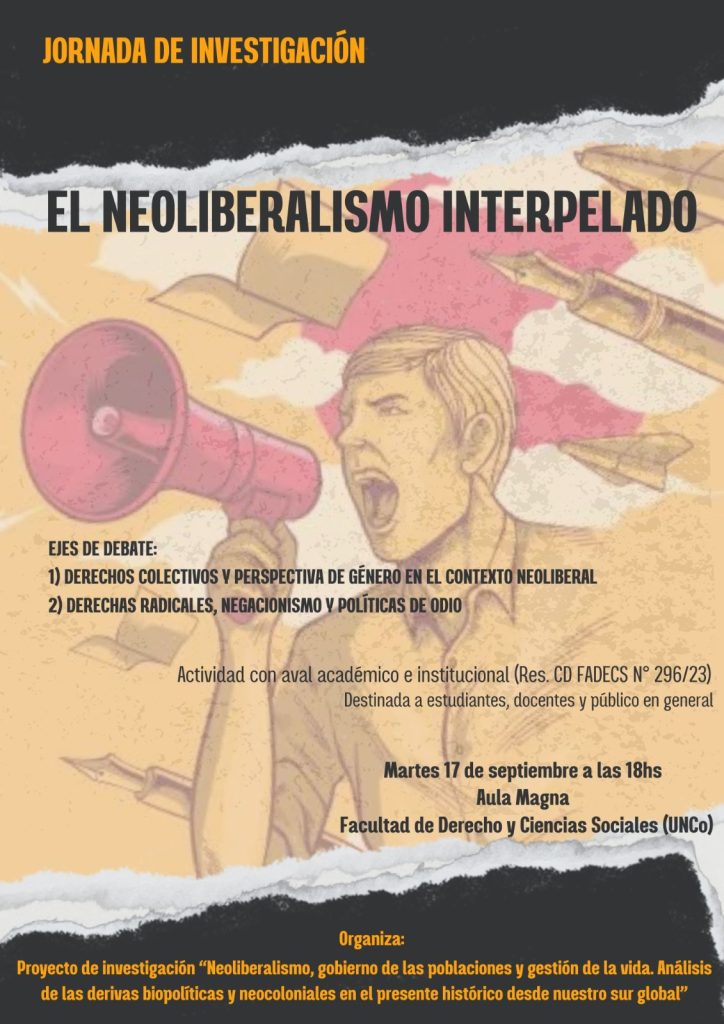 JORNADA DE INVESTIGACIÓN: EL NEOLIBERALISMO INTERPELADO