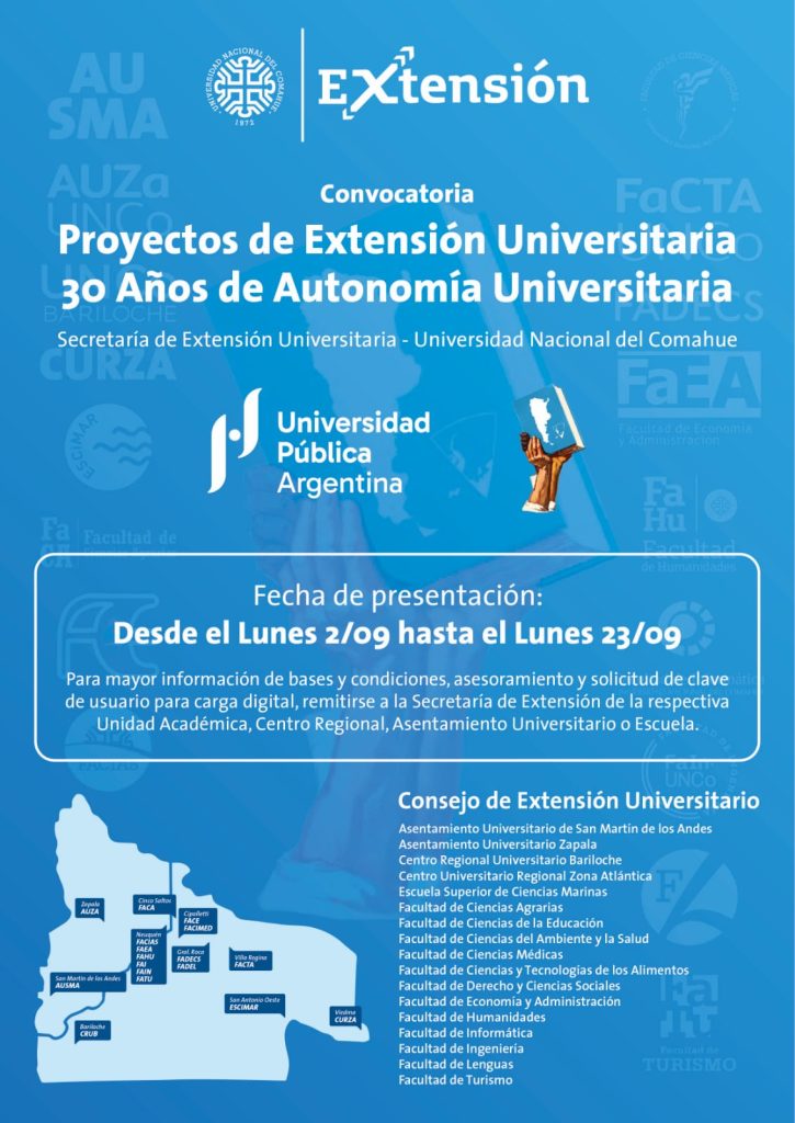 CONVOCATORIA A PROYECTOS DE EXTENSIÓN UNIVERSITARIA 2024 