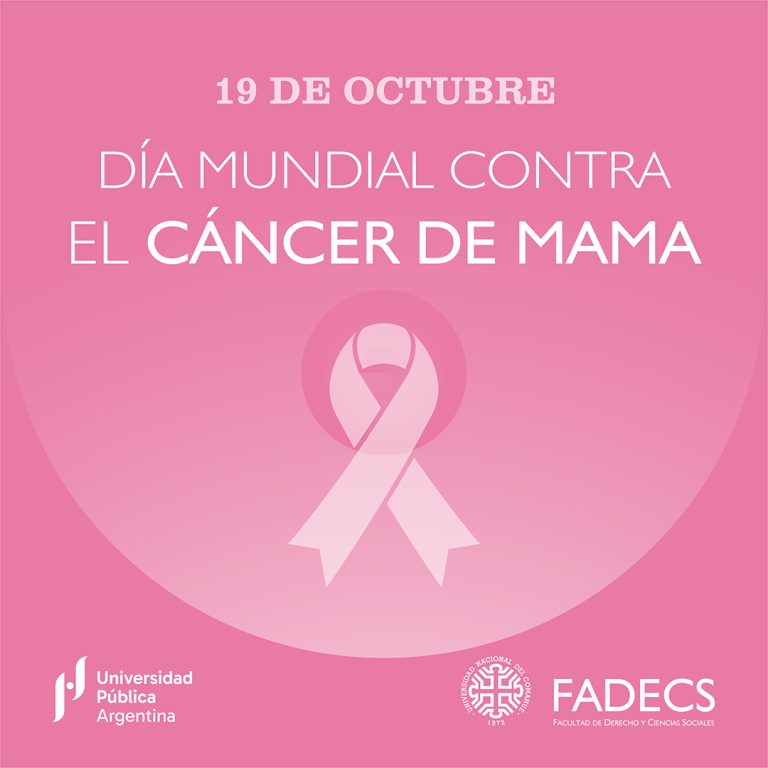 19 OCTUBRE DÍA MUNDIAL CONTRA EL CÁNCER DE MAMA