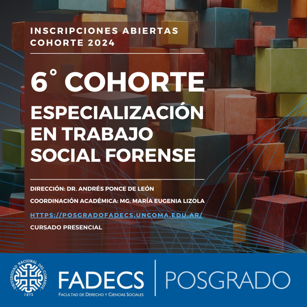 ESPECIALIZACIÓN EN TRABAJO SOCIAL FORENSE – COHORTE 2024