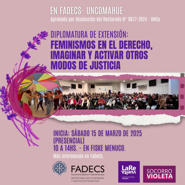 NUEVA DIPLOMATURA: "FEMINISMOS EN EL DERECHO: IMAGINAR Y ACTIVAR OTROS MODOS DE JUSTICIA"