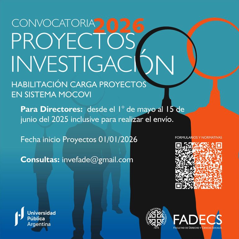 CONVOCATORIA PROYECTOS DE INVESTIGACIÓN 2026