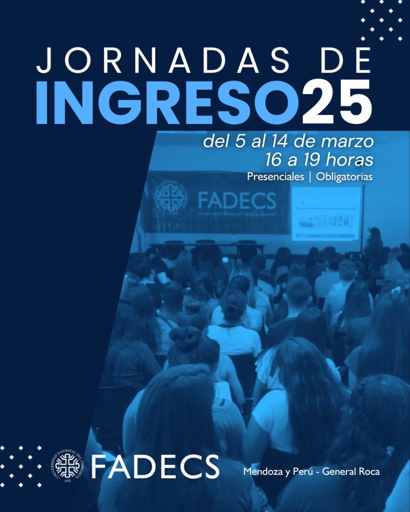 FADECS prepara las Jornadas de Ingreso 2025 para los nuevos estudiantes