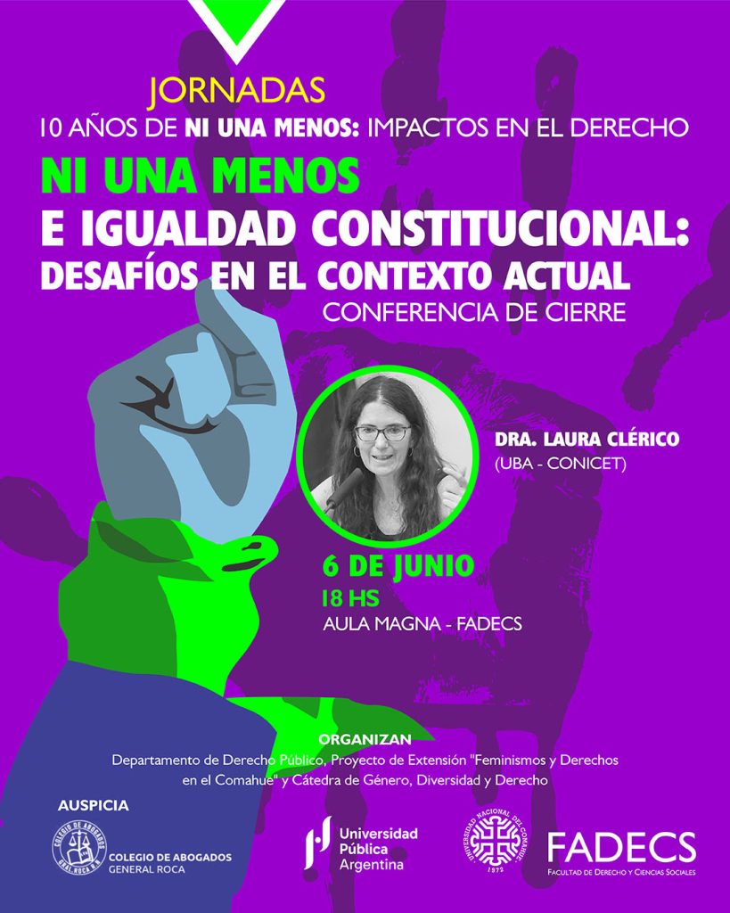 JORNADAS “10 AÑOS DE NI UNA MENOS: IMPACTOS EN EL DERECHO”
