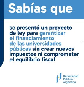 PRESENTARON NUEVO PROYECTO DE LEY DE FINANCIAMIENTO DE LA EDUCACIÓN UNIVERSITARIA