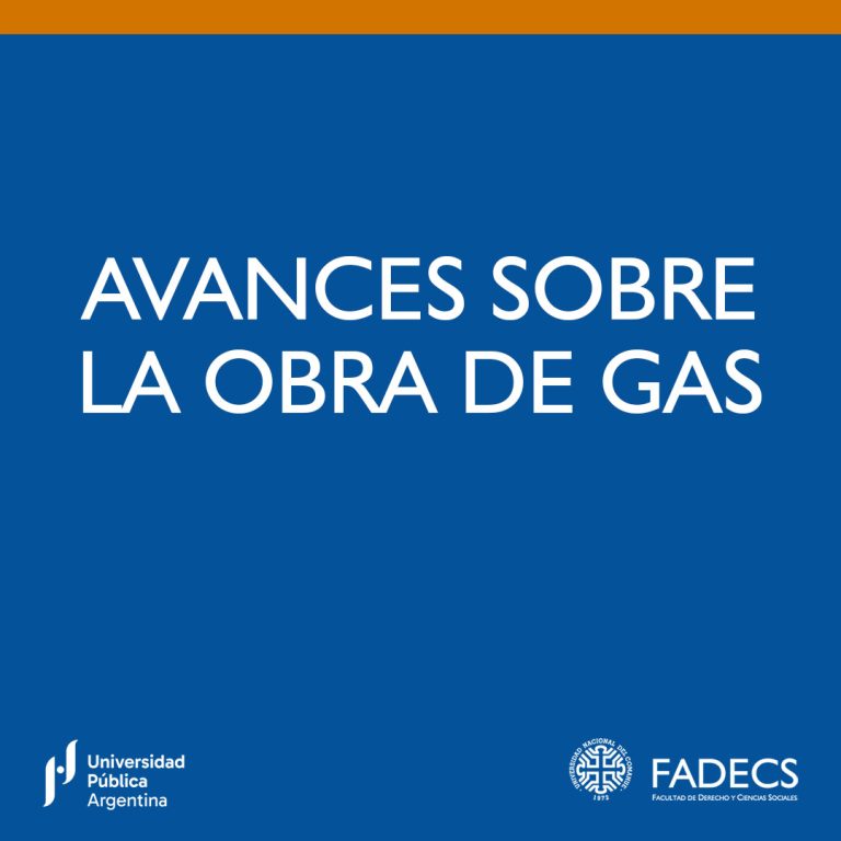 AVANCES SOBRE LA OBRA DE GAS
