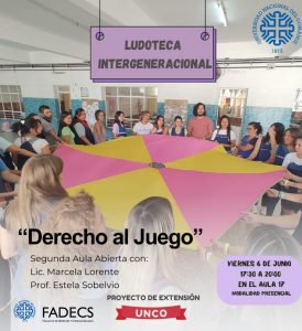 SEGUNDA AULA ABIERTA SOBRE EL DERECHO AL JUEGO