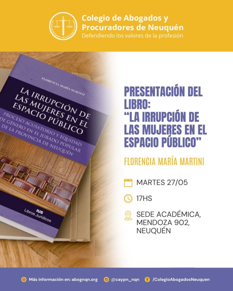 PRESENTAN LIBRO: LA IRRUPCIÓN DE LAS MUJERES EN EL ESPACIO PÚBLICO
