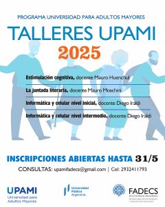 INSCRIPCIÓN A TALLERES UPAMI 2025