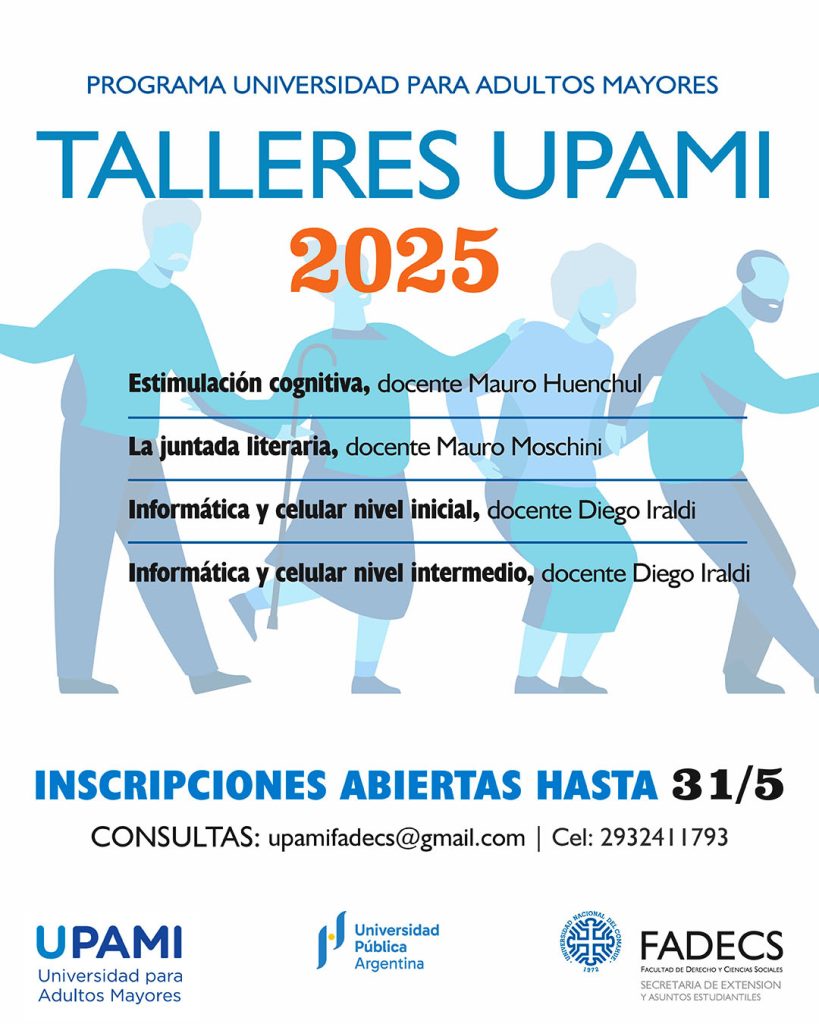 INSCRIPCIÓN A TALLERES UPAMI 2025