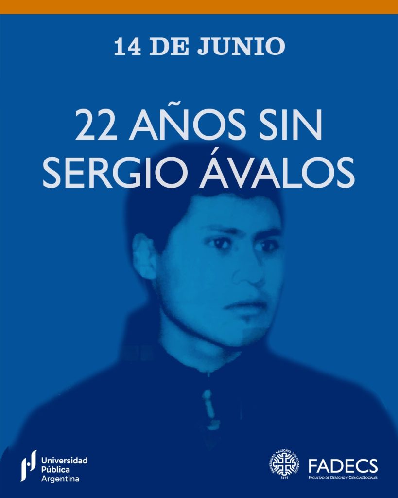FADECS ACOMPAÑA EL RECLAMO DE VERDAD Y JUSTICIA POR SERGIO ÁVALOS