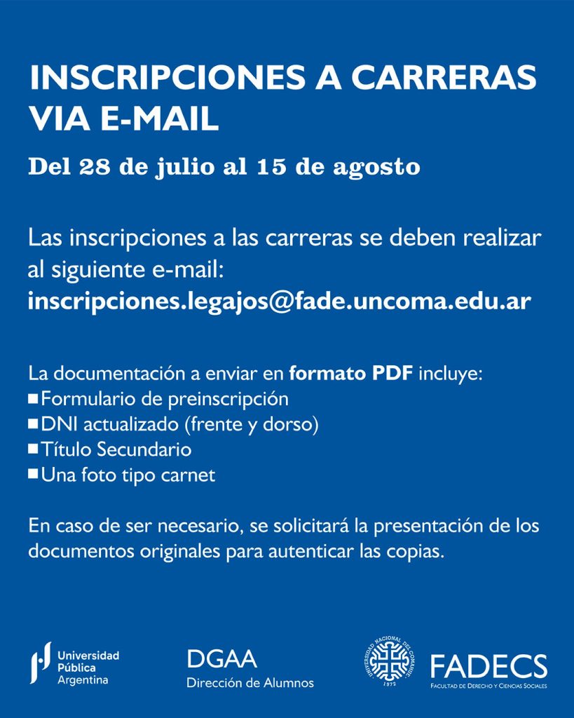 INSCRIPCIÓN A CARRERAS