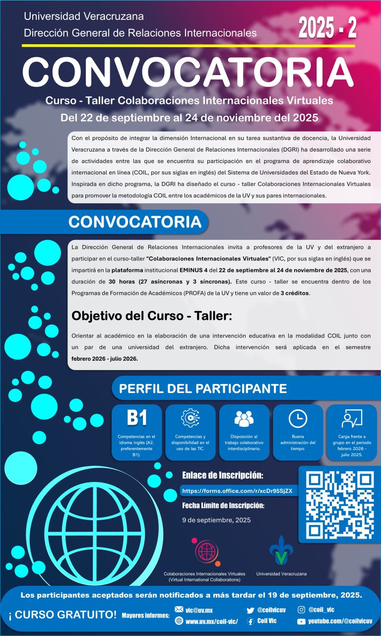 CURSO-TALLER VIRTUAL “INTERNATIONAL COLLABORATIONS 2025-2”