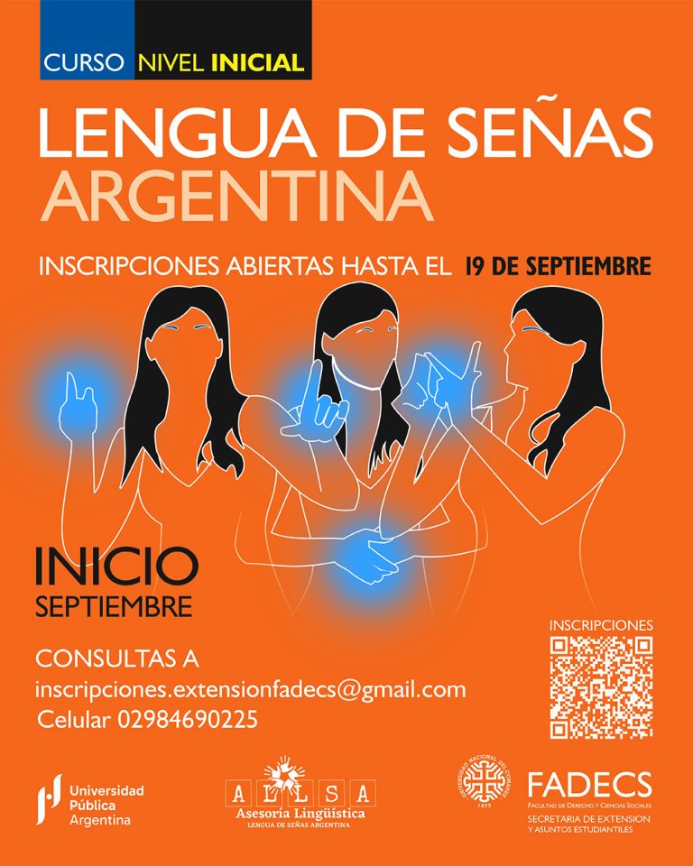 NUEVA CONVOCATORIA PARA LOS CURSOS DE LENGUA DE SEÑAS ARGENTINA EN FADECS