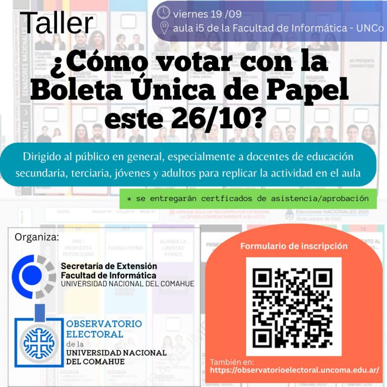 TALLER GRATUITO SOBRE EL USO DE LA BOLETA ÚNICA DE PAPEL