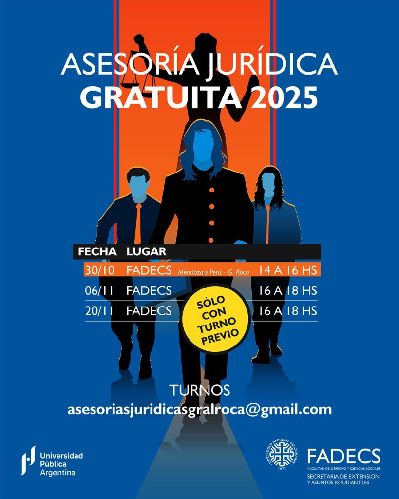 PRÓXIMAS ASESORÍAS JURÍDICAS GRATUITAS DE LA FADECS