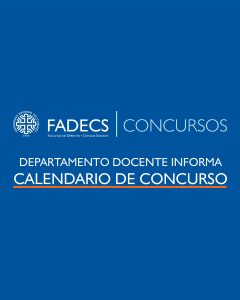 DEPARTAMENTO DOCENTE INFORMA CALENDARIO DE CONCURSOS