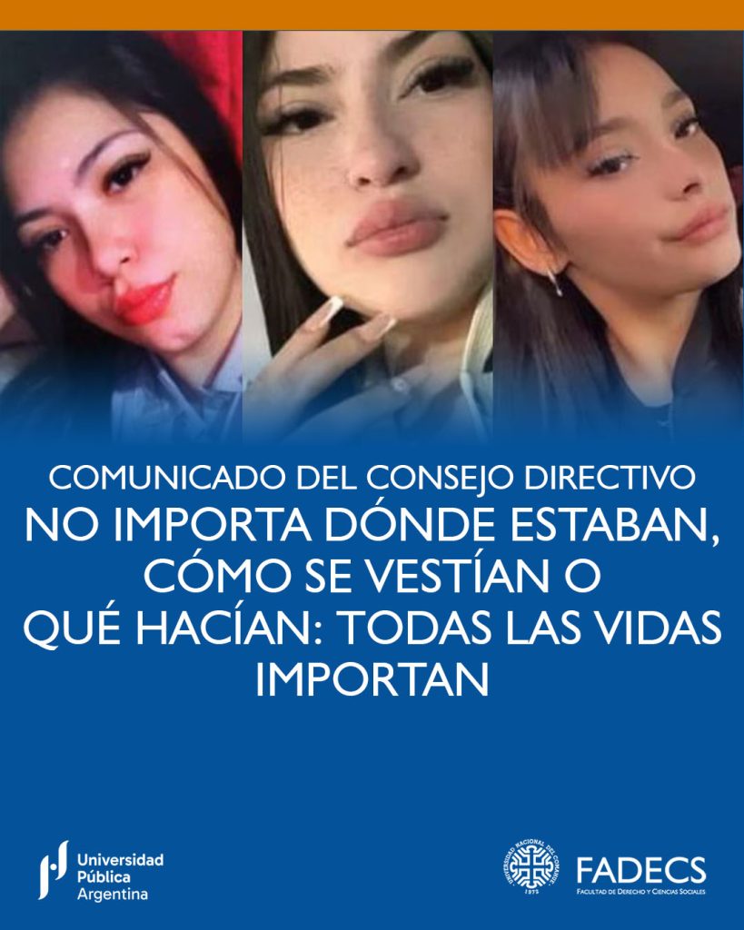 Comunicado del Consejo Directivo de la FADECS | NO IMPORTA DÓNDE ESTABAN, CÓMO SE VESTÍAN O QUÉ HACÍAN: TODAS LAS VIDAS IMPORTAN