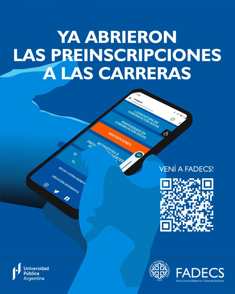 PRIMER PERÍODO DE INSCRIPCIÓN 2026 DE FADECS