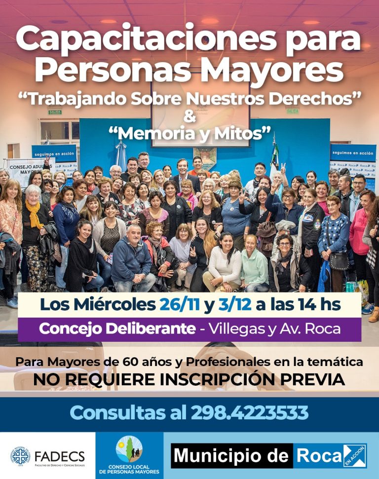 Capacitación para personas mayores PROMOCIÓN DEL ENVEJECIMIENTO ACTIVO Y GENERACIÓN DE ESPACIOS