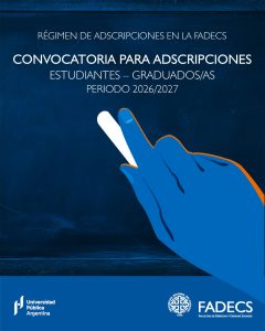 Convocatoria para adscripciones