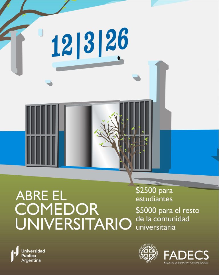 ¡EL JUEVES 12 DE MARZO ABRE EL COMEDOR DE FADECS/FADEL!