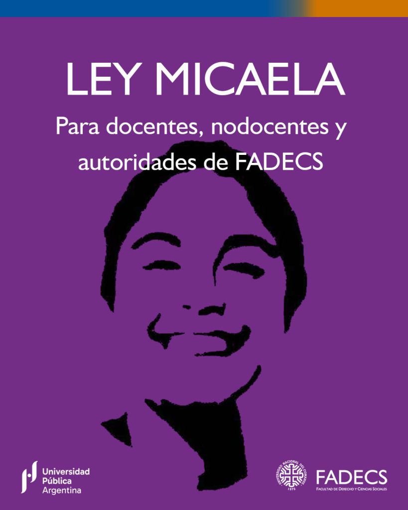 REQUERIMIENTO DE CERTIFICACIÓN EN LEY MICAELA PARA TODO EL PERSONAL DE LA FADECS
