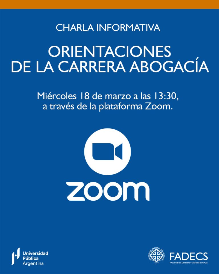 CHARLA INFORMATIVA RELACIONADA A LAS ORIENTACIONES DE LA CARRERA ABOGACÍA