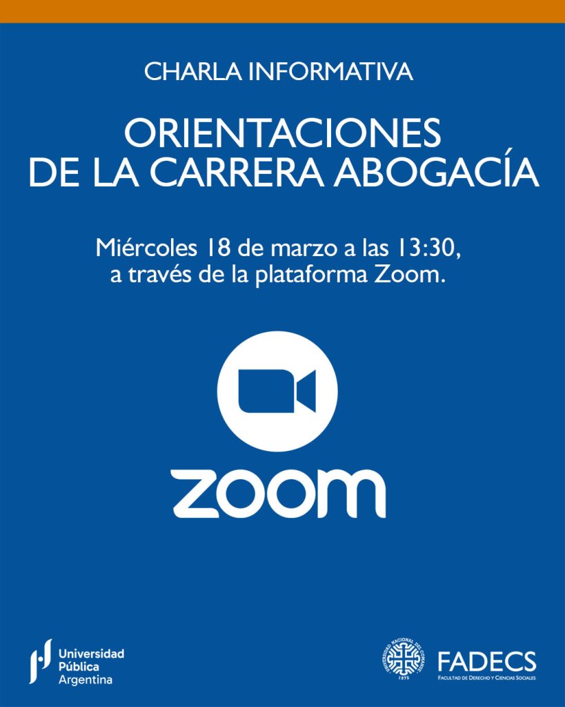 CHARLA INFORMATIVA RELACIONADA A LAS ORIENTACIONES DE LA CARRERA ABOGACÍA