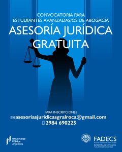 SUMATE AL EQUIPO DE ASESORÍAS JURÍDICAS GRATUITAS EN FADECS