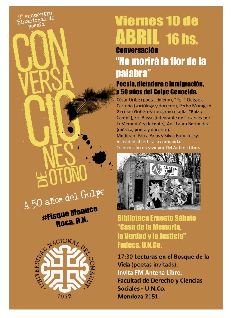 VUELVE “CONVERSACIONES DE OTOÑO” Y LA CIUDAD SE LLENA DE POESÍA