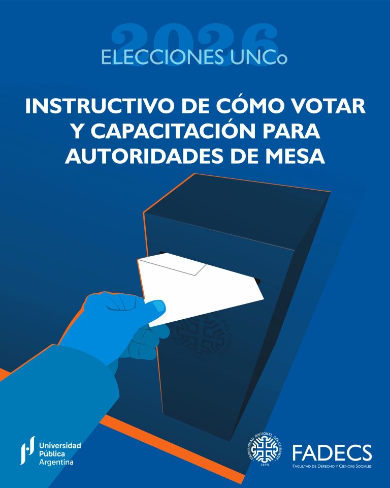 Elecciones UNCo 2026 INSTRUCTIVO DE CÓMO VOTAR Y CAPACITACIÓN PARA AUTORIDADES DE MESA