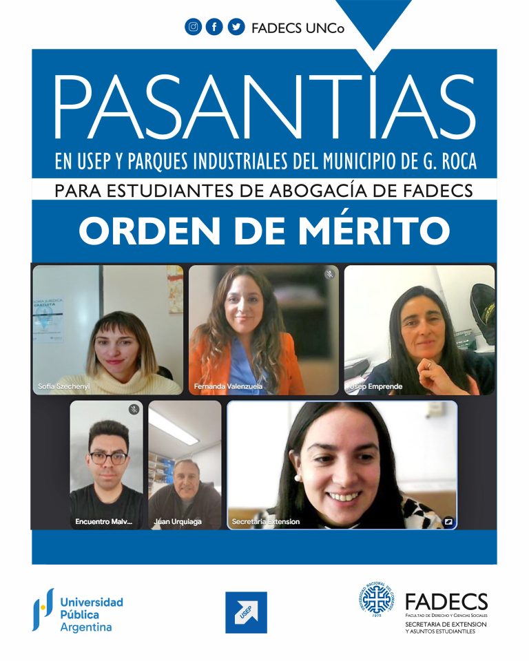 ORDEN DE MÉRITO – PASANTÍA EDUCATIVA EN DIRECCIÓN DE PARQUES INDUSTRIALES Y USEP DE GENERAL ROCA