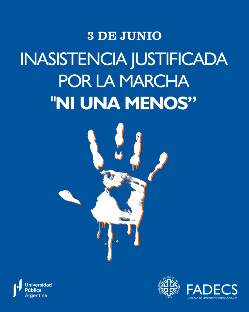 INASISTENCIA JUSTIFICADA POR LA MARCHA "NI UNA MENOS