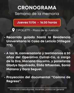 “Semana de la Memoria en la UNCo”