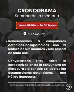 “Semana de la Memoria en la UNCo”
